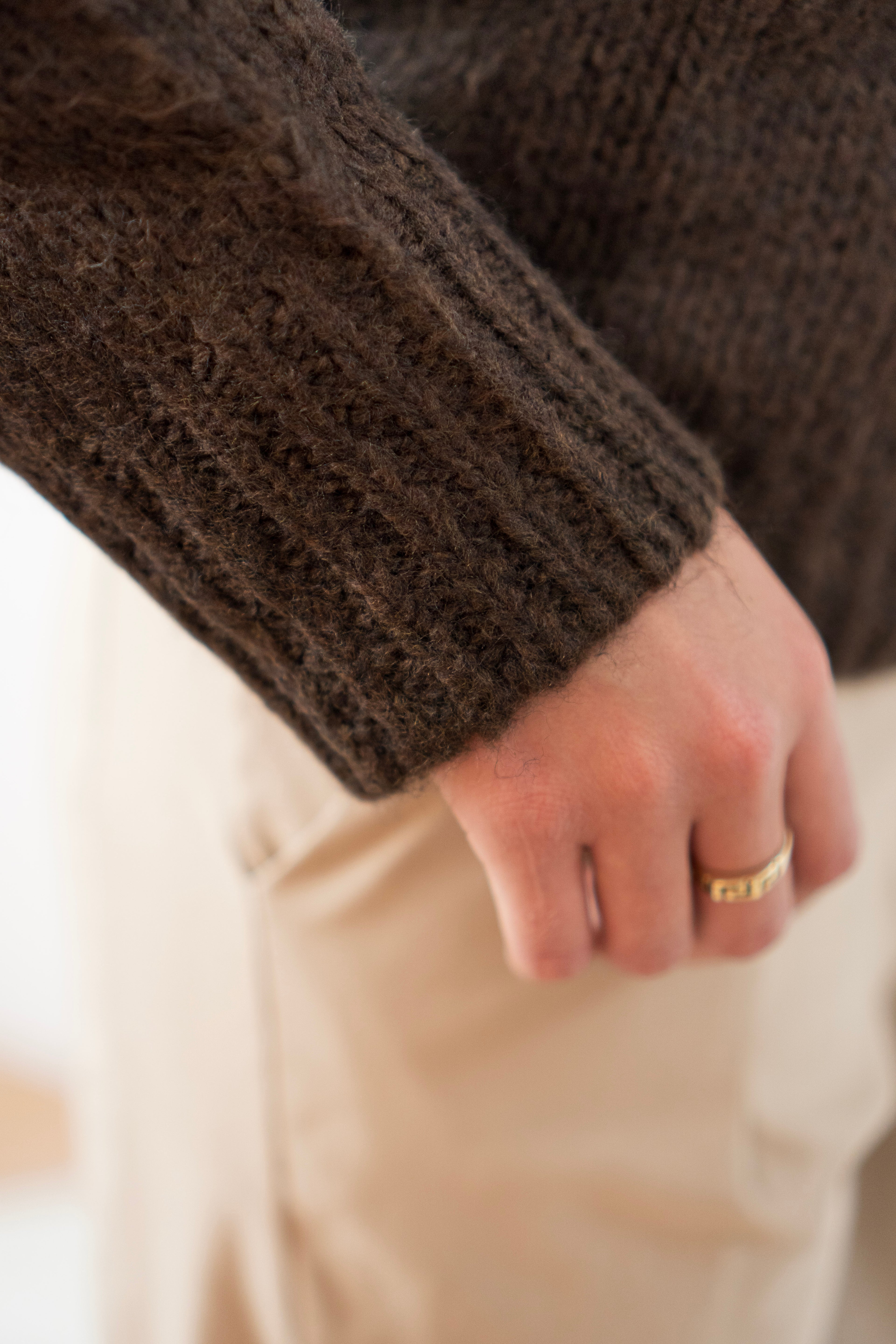 Maglione Girocollo con fondi in costina