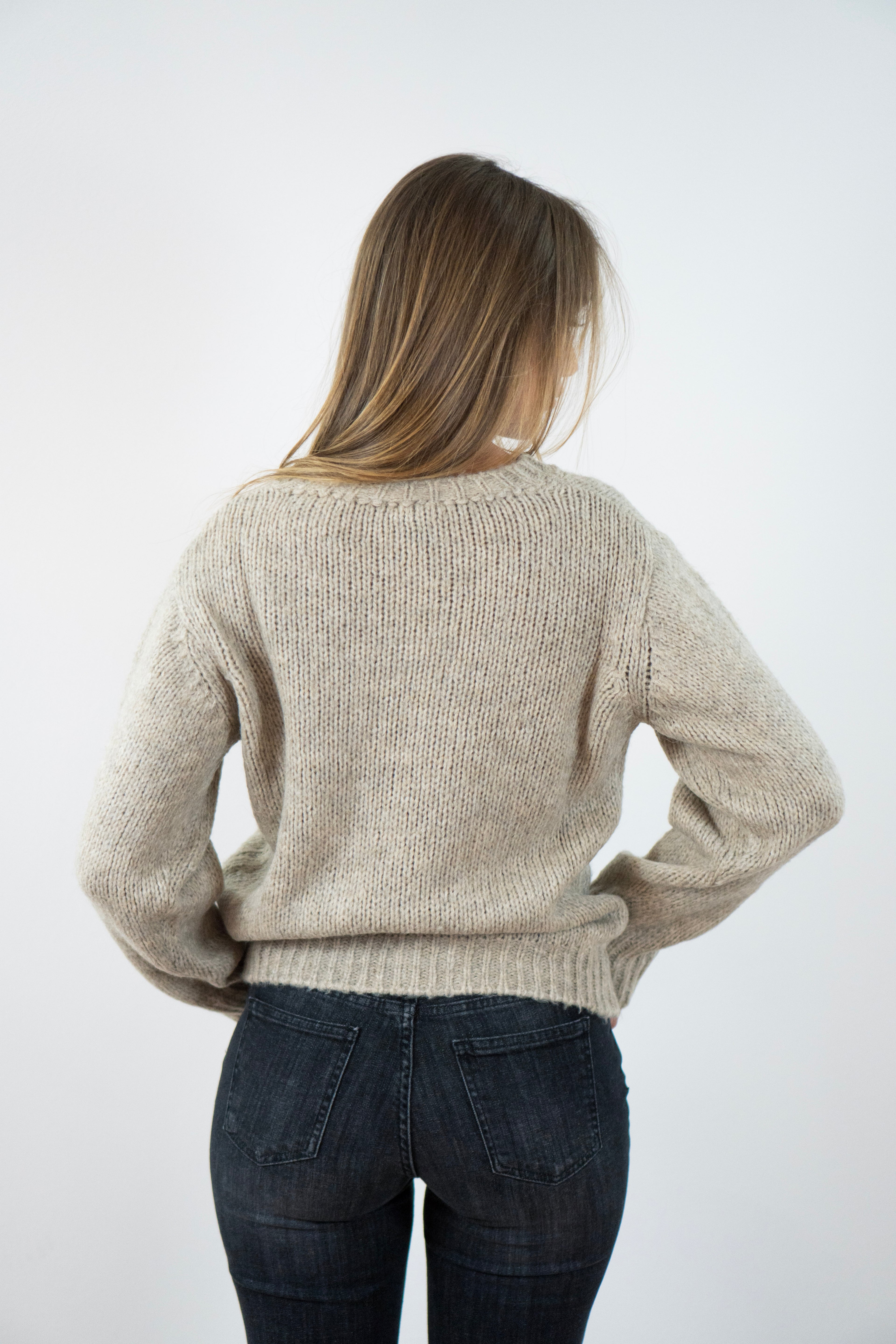 Maglione Girocollo con fondi in costina