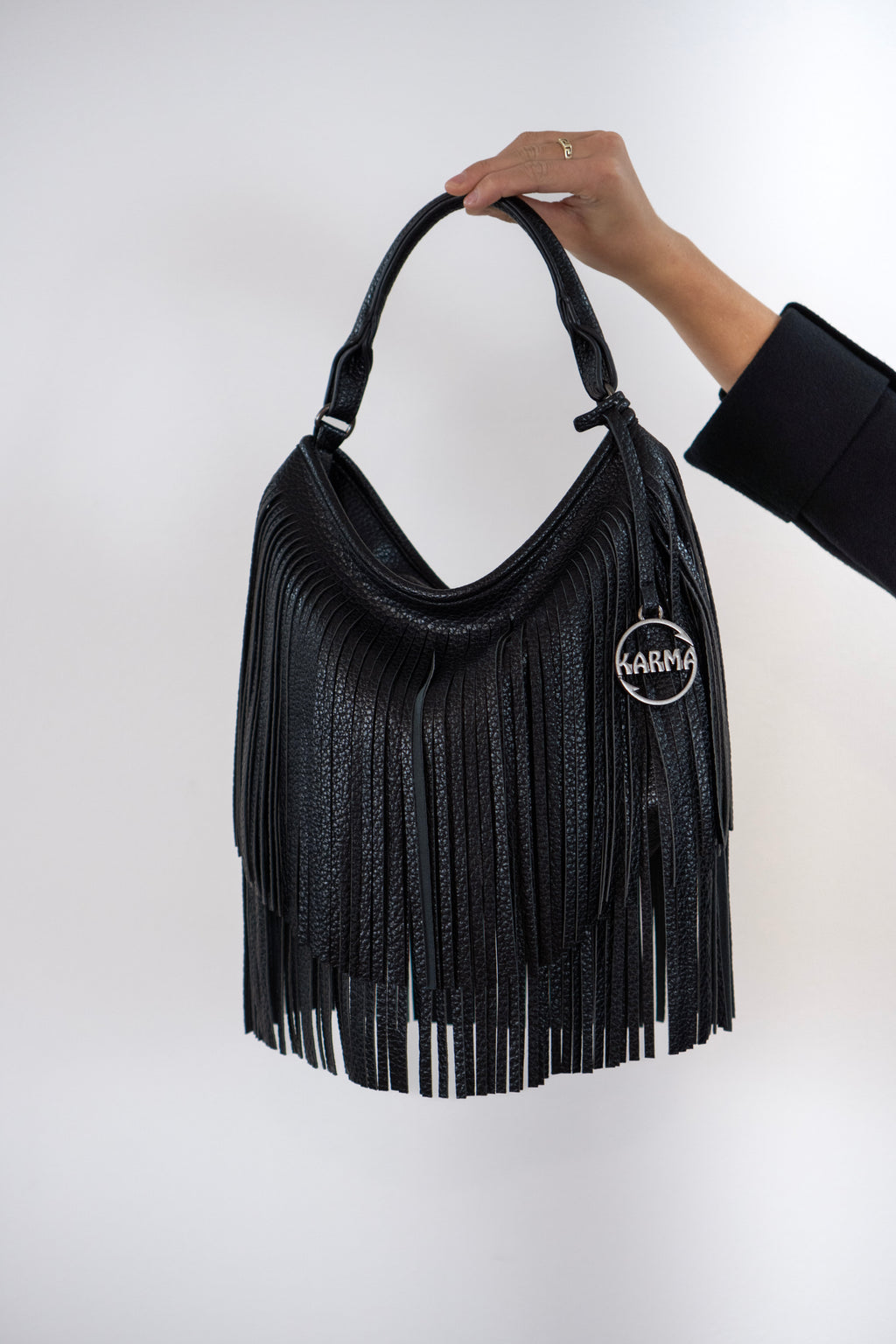 Borsa a mano con frange