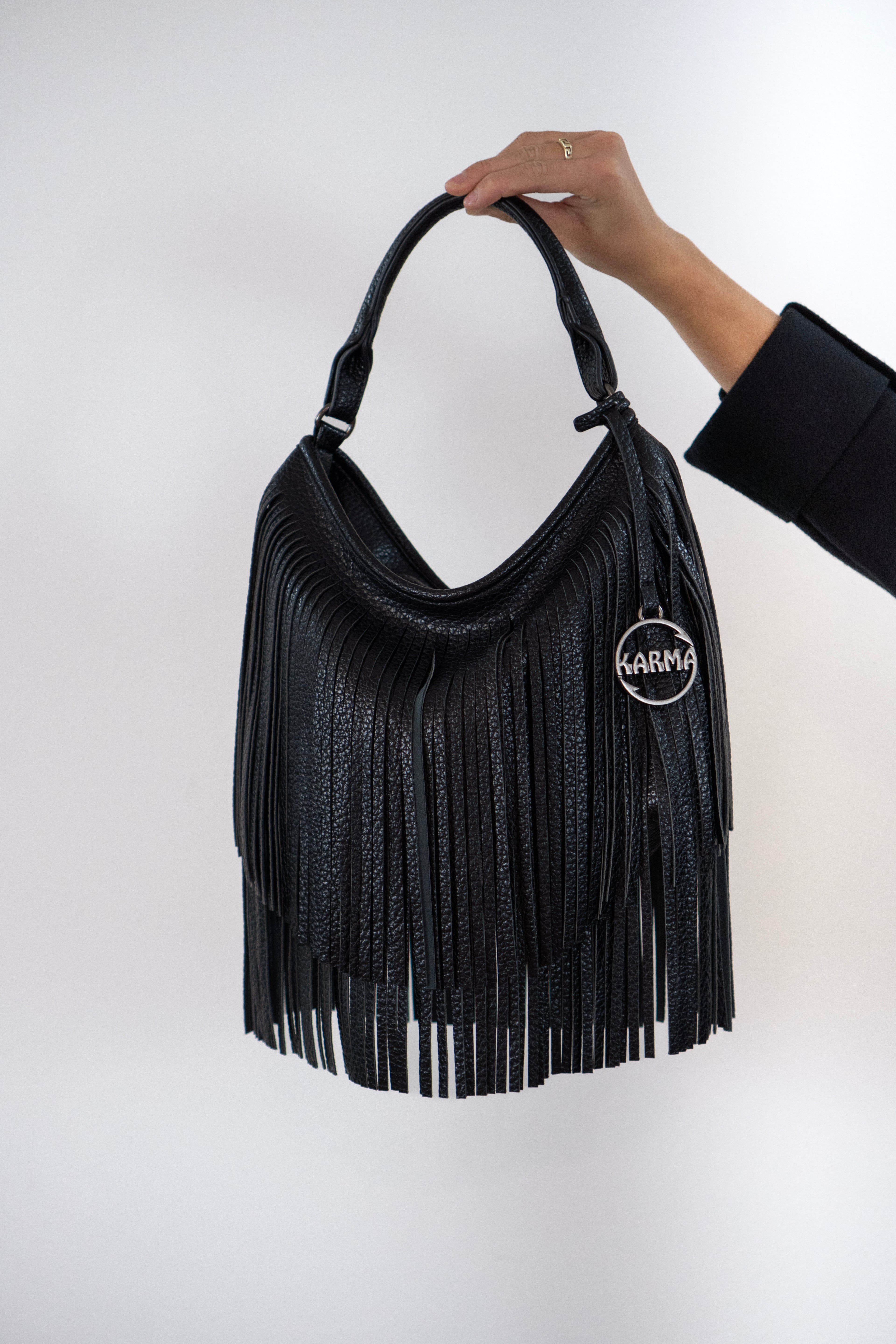 Borsa a mano con frange