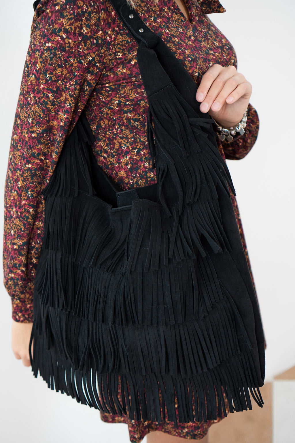 Borsa con Frange – Effetto Suede