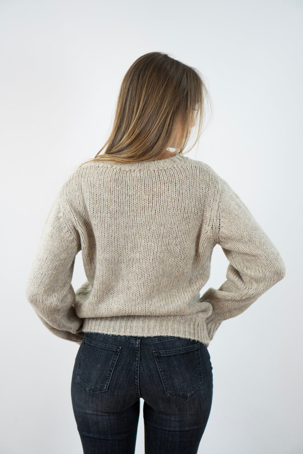 Maglione Girocollo con fondi in costina