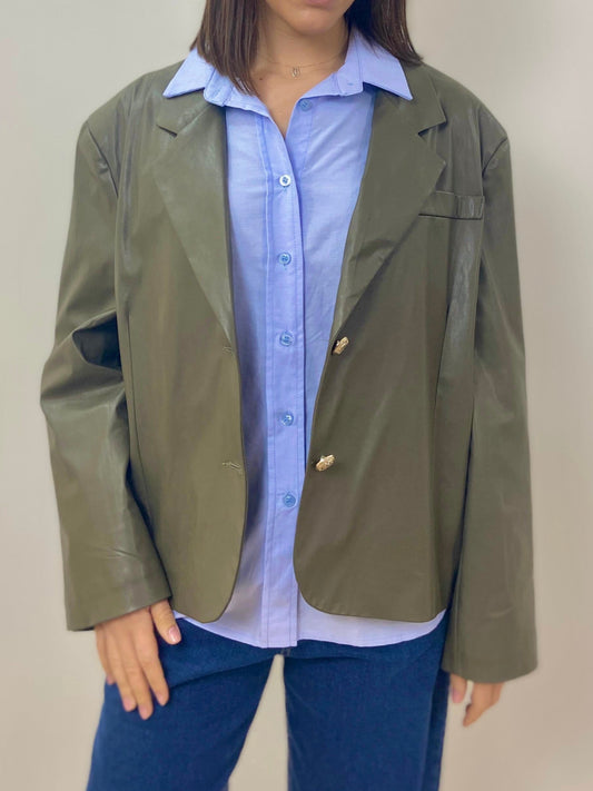 Blazer in Ecopelle Verdone
