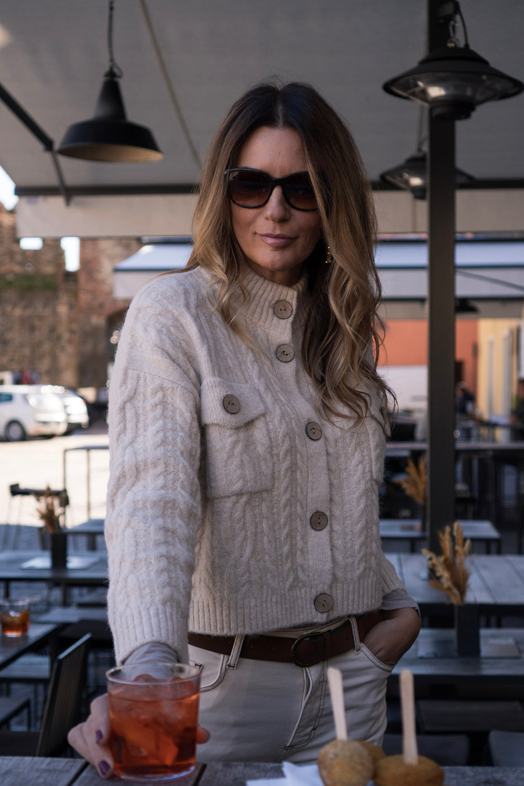 Cardigan con bottoni