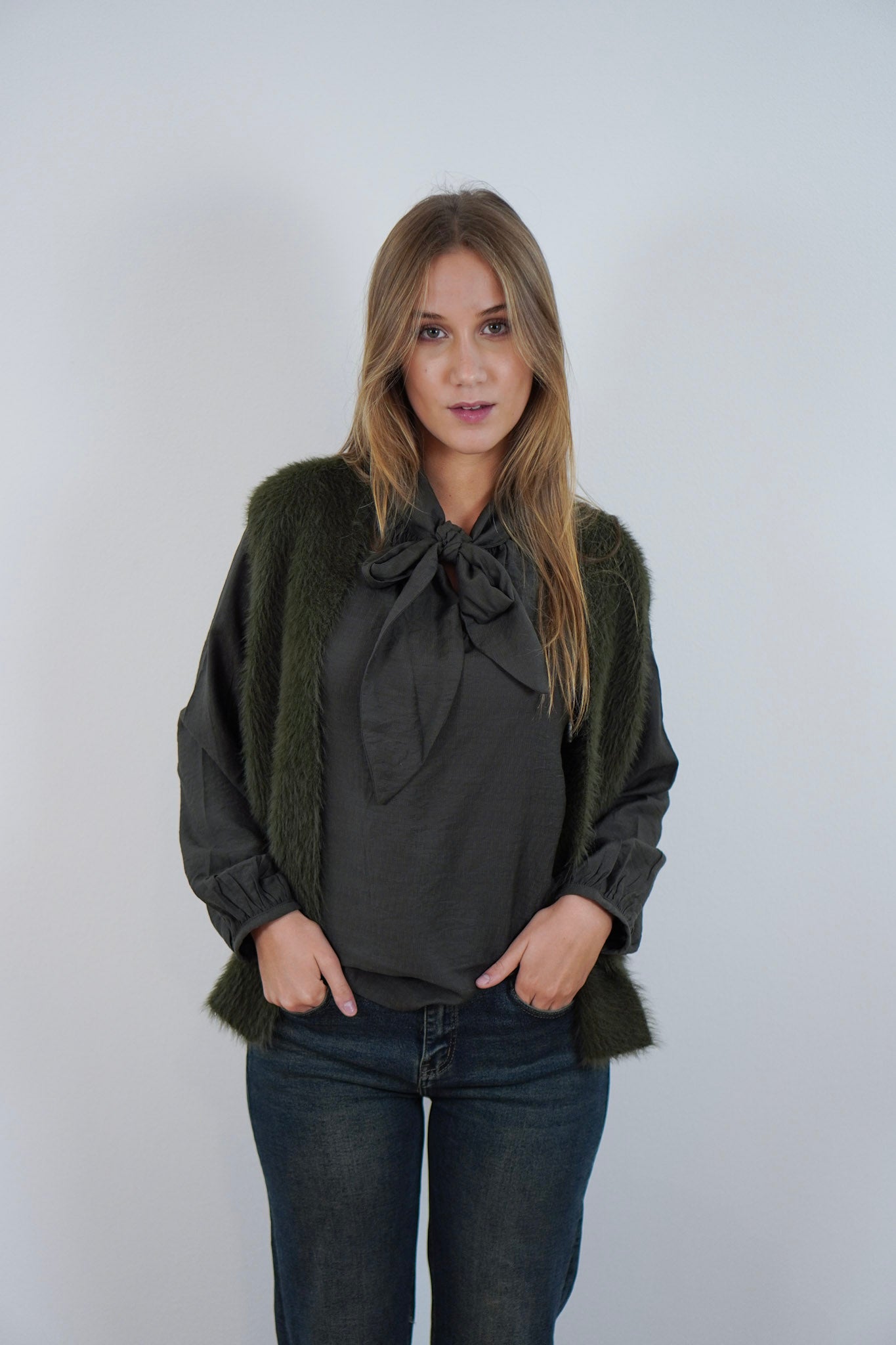 GILET EFFETTO PELLICCIA