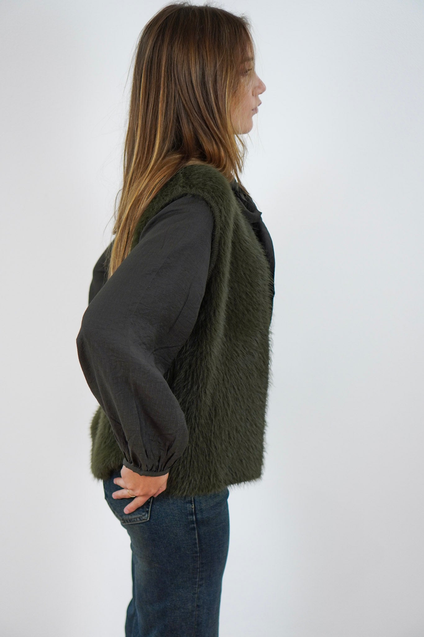 GILET EFFETTO PELLICCIA