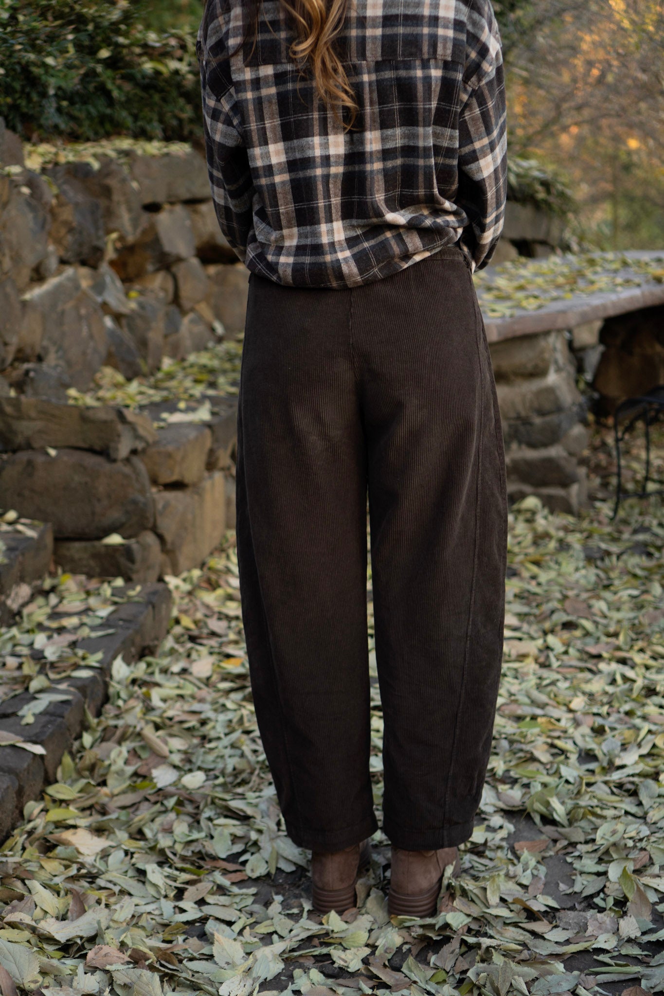 PANTALONI BALLOON IN VELLUTO CON CINTURA