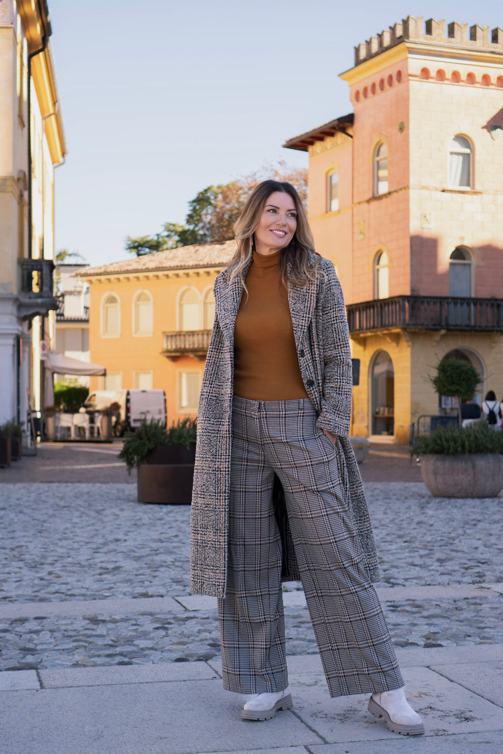 Cappotto fantasia check