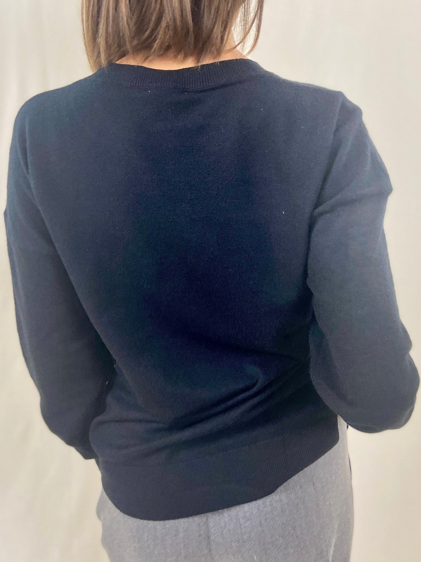 Girocollo in Maglia Fine con Stelle Glitter